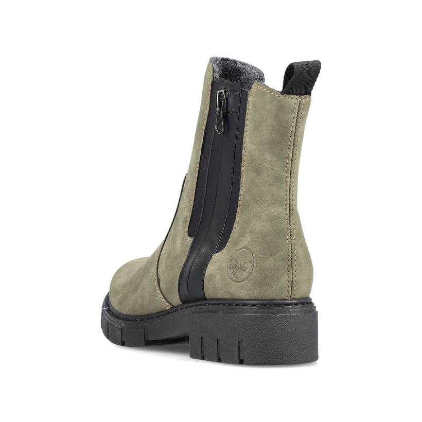 Rieker Artikelnummer Z3560-54 Rieker Damen Chelsea Boots laubgrün Fabrik Onlineshop