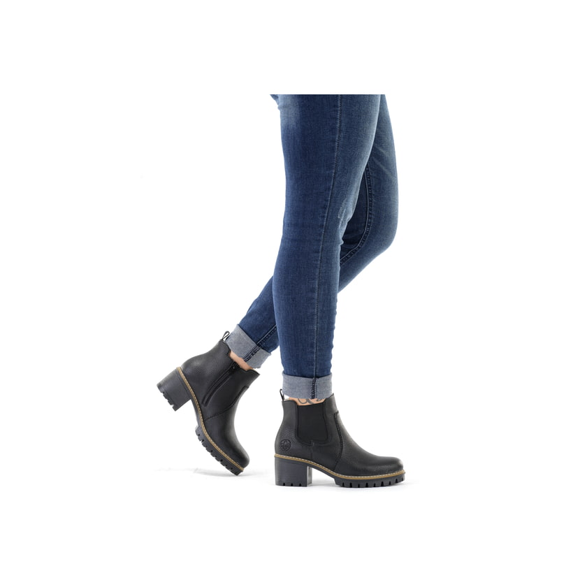 Rieker Artikelnummer Y8650-00 Rieker Damen Chelsea Boots mattschwarz Sonderangebot