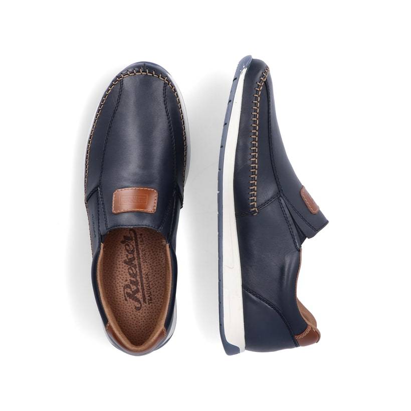 Rieker Artikelnummer 11962-14 Rieker Herren Slipper ozeanblau Großer Ausverkauf