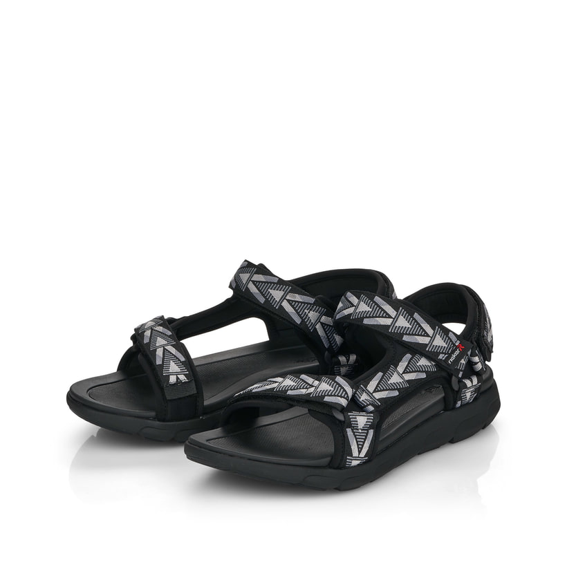 Rieker Artikelnummer 20802-00 Rieker Herren Trekkingsandalen black-stone grey Flash Sale