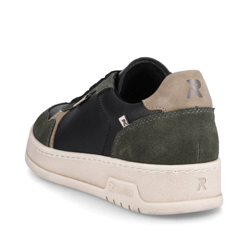 Rieker Artikelnummer U0403-01 Rieker Herren Sneaker Low steel-black forest-green Neuheiten