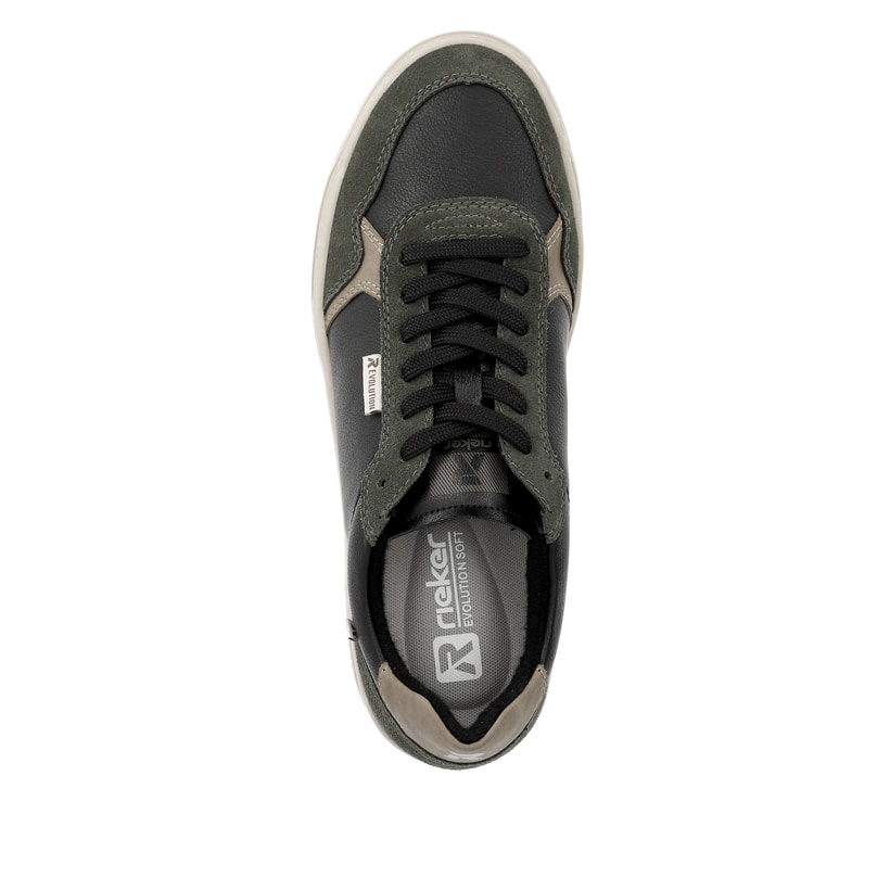 Rieker Artikelnummer U0403-01 Rieker Herren Sneaker Low steel-black forest-green Neuheiten