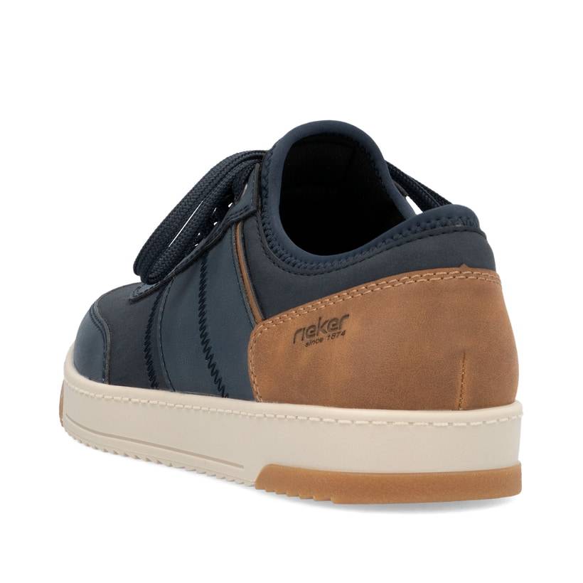 Rieker Artikelnummer 17550-14 Rieker Herren Sneaker Low pazifikblau-nougatbraun Kostenlose Rückgabe