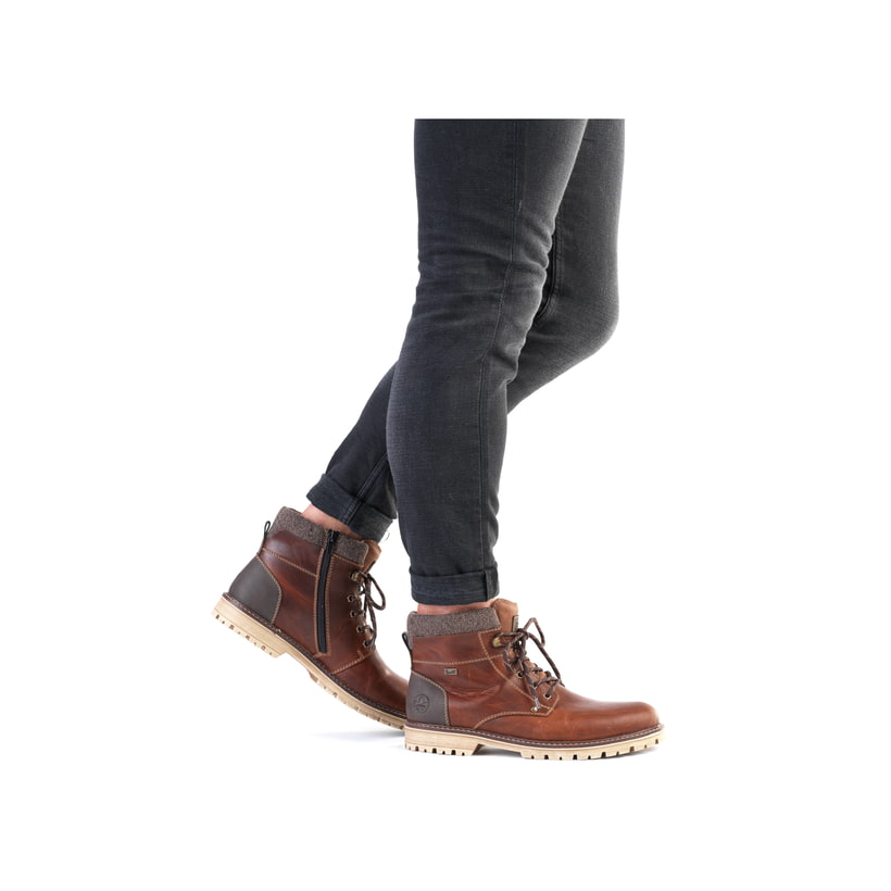 Rieker Artikelnummer F3641-23 Rieker Herren Schnürstiefel kastanienbraun Letzter Tag