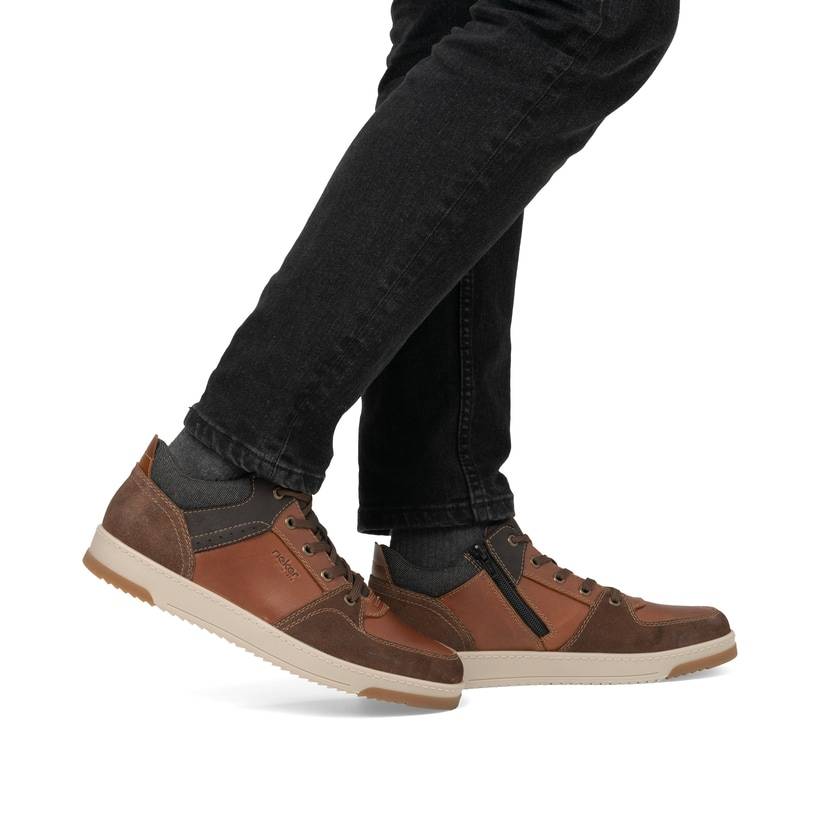 Rieker Artikelnummer 17501-24 Rieker Herren Schnürschuhe fuchsbraun 50% Rabatt mit kostenlosem Versand