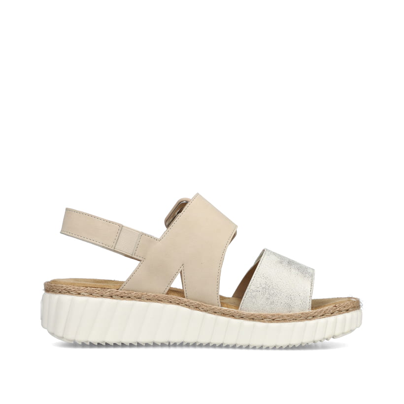 Rieker Artikelnummer 69260-60 Rieker Damen Keilsandaletten hellbeige Clearance-Verkauf