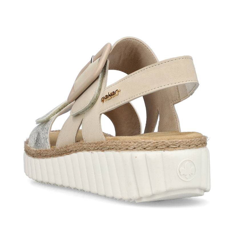 Rieker Artikelnummer 69260-60 Rieker Damen Keilsandaletten hellbeige Clearance-Verkauf