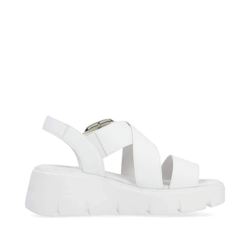 Rieker Artikelnummer W1550-80 Rieker Damen Keilsandaletten antique white Fabrikladen