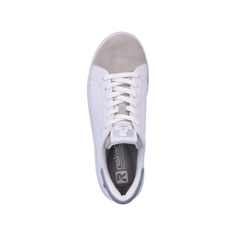 Rieker Artikelnummer 41900-80 Rieker Damen Sneaker Low swan-white beige Speichern exportieren