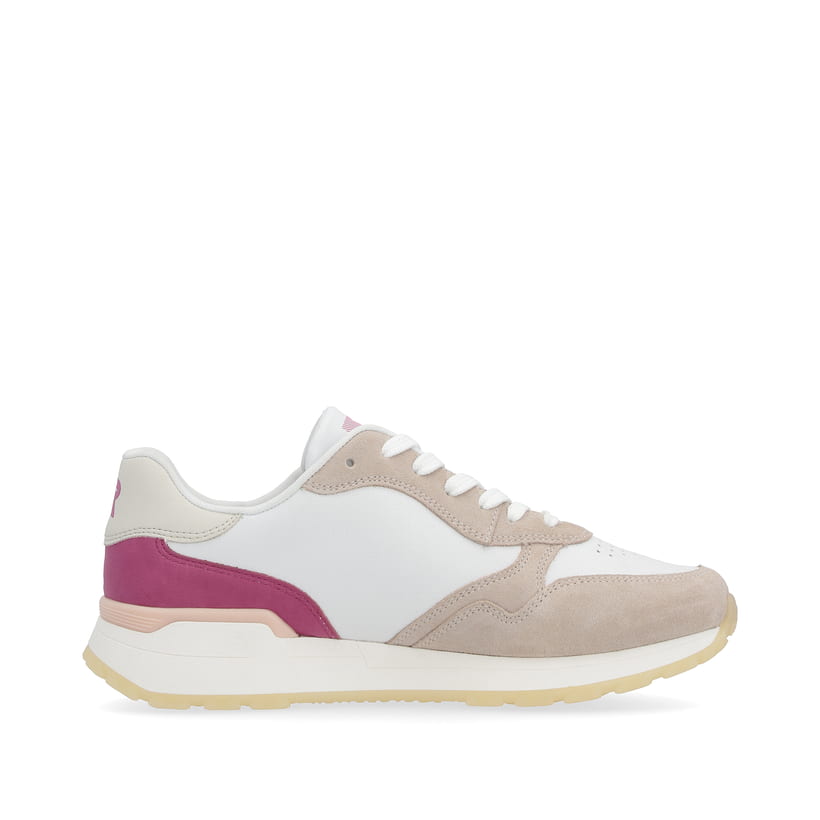 Rieker Artikelnummer W0607-80 Rieker Damen Sneaker Low light-beige fuchsia apricot Im Verkauf