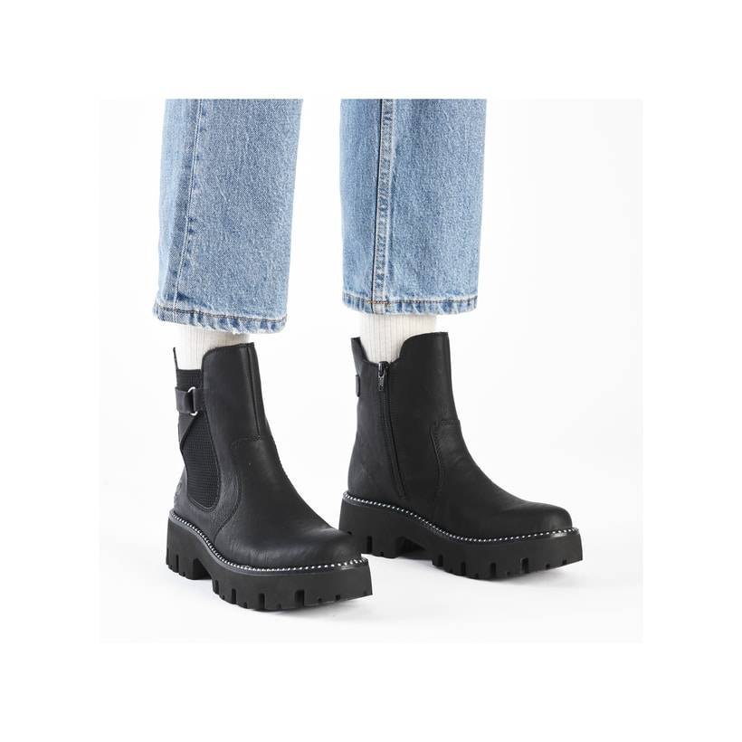Rieker Artikelnummer Y3380-00 Rieker Damen Chelsea Boots tiefschwarz Rabatte dieses Monats