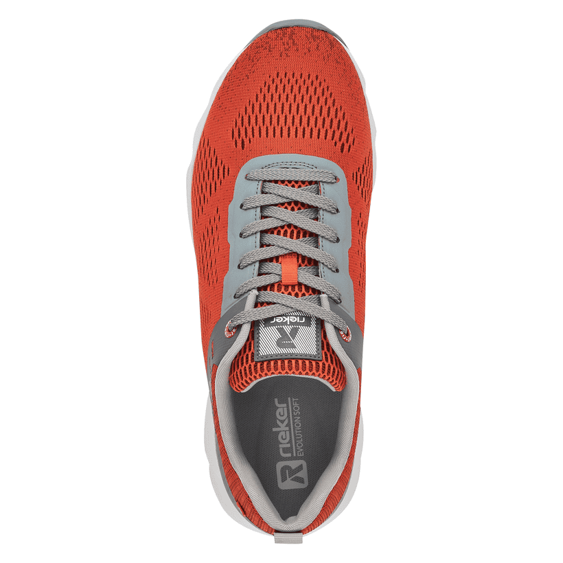 Rieker Artikelnummer 07806-38 Rieker Herren Sneaker Low rust-orange grey Hotsell