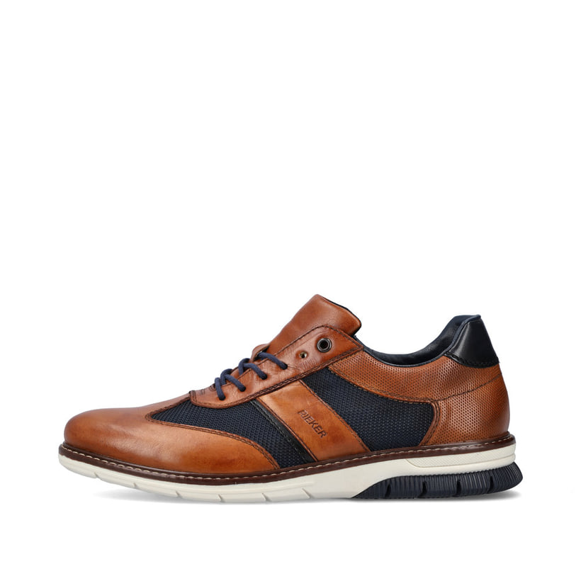 Rieker Artikelnummer 14410-24 Rieker Herren Schnürschuhe zimtbraun-ozeanblau Günstiger Verkauf