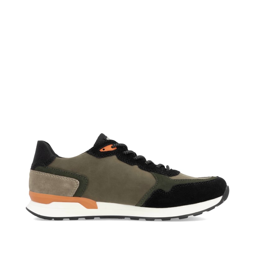 Rieker Artikelnummer U0308-54 Rieker Herren Sneaker Low khaki-schwarz Großer Ausverkauf