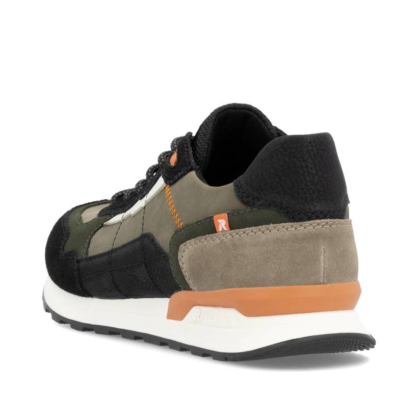 Rieker Artikelnummer U0308-54 Rieker Herren Sneaker Low khaki-schwarz Großer Ausverkauf