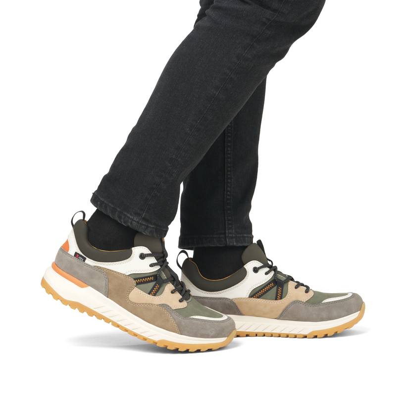 Rieker Artikelnummer U0103-54 Rieker Herren Sneaker Low cremebeige-steingrau Flash Sale
