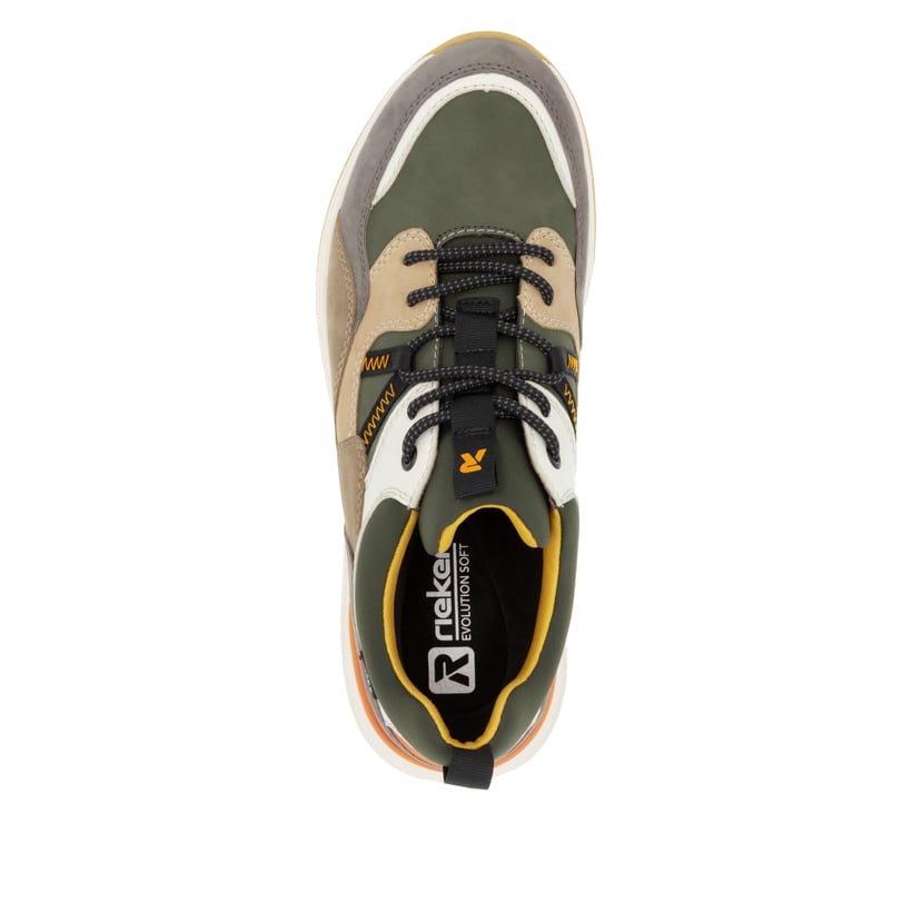 Rieker Artikelnummer U0103-54 Rieker Herren Sneaker Low cremebeige-steingrau Flash Sale