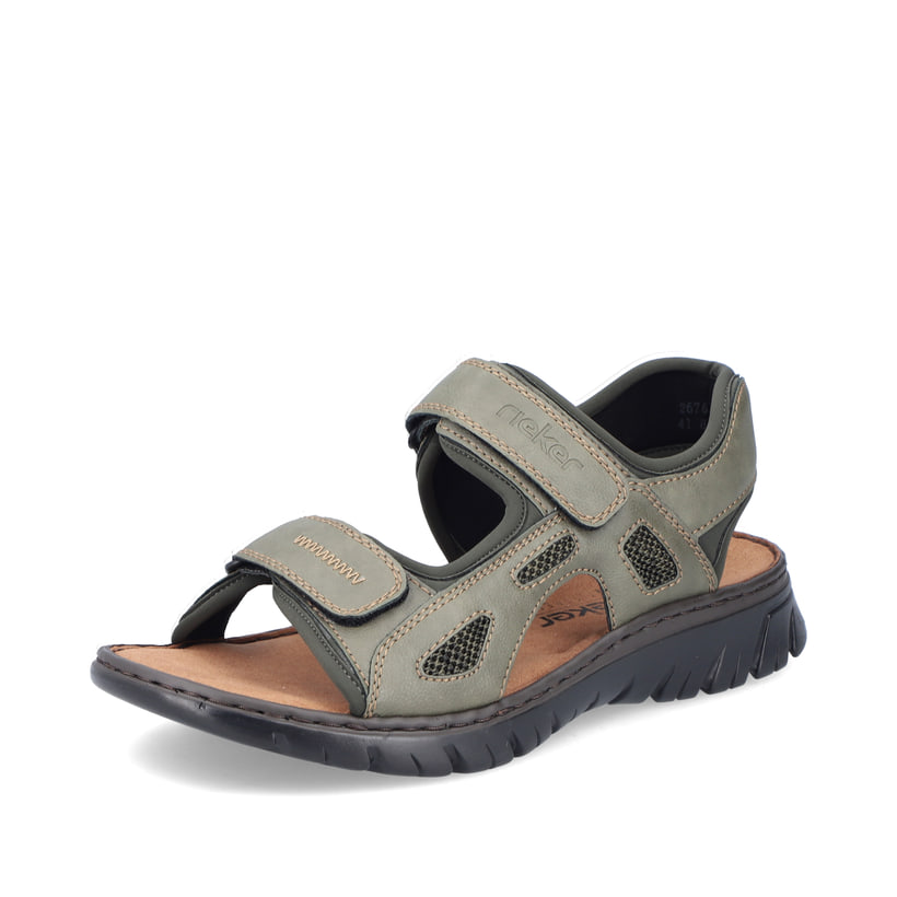 Rieker Artikelnummer 26761-54 Rieker Herren Trekkingsandalen grüngrau Lagerräumung