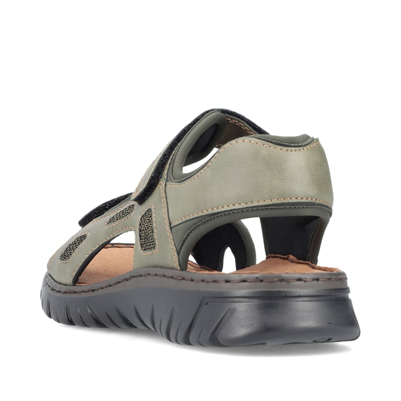 Rieker Artikelnummer 26761-54 Rieker Herren Trekkingsandalen grüngrau Lagerräumung