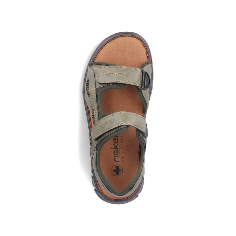 Rieker Artikelnummer 26761-54 Rieker Herren Trekkingsandalen grüngrau Lagerräumung