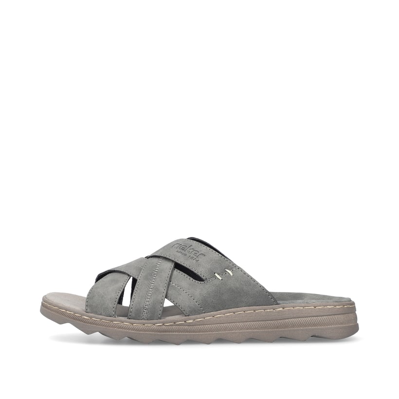 Rieker Artikelnummer 21690-45 Rieker Herren Pantoletten steingrau