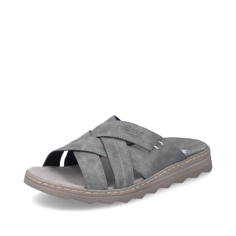 Rieker Artikelnummer 21690-45 Rieker Herren Pantoletten steingrau Neueste Mode