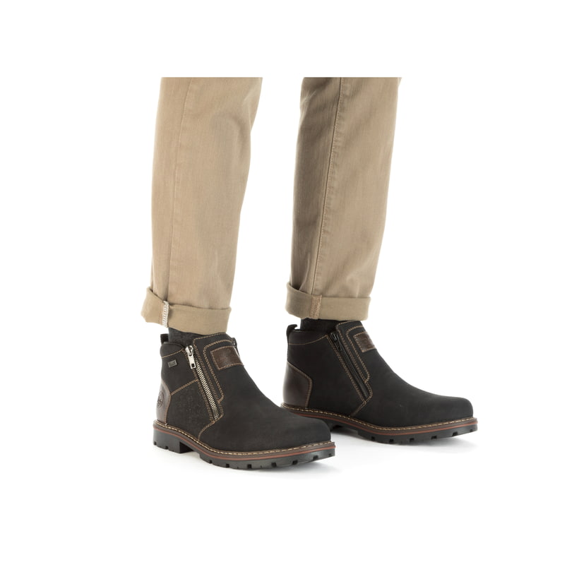 Rieker Artikelnummer 37770-00 Rieker Herren Kurzstiefel graphitschwarz Exklusive Angebote