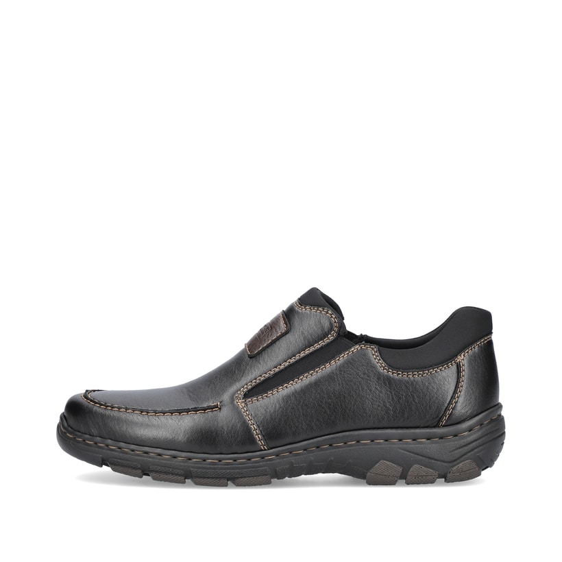 Rieker Artikelnummer 19961-03 Rieker Herren Slipper glanzschwarz Sonderangebote