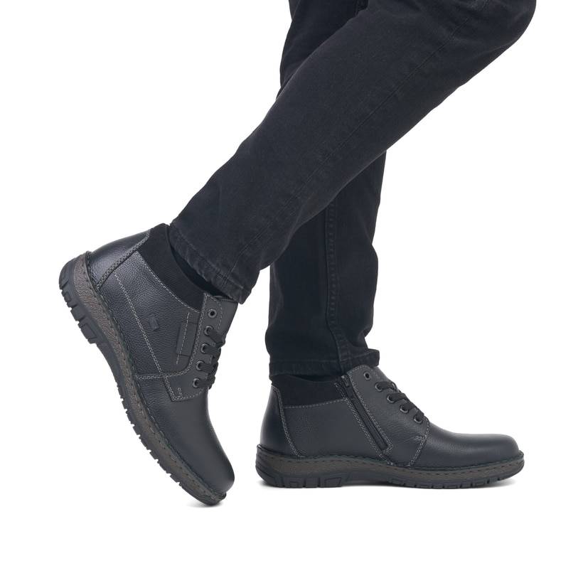 Rieker Artikelnummer 05102-00 Rieker Herren Schnürschuhe graphitschwarz Letzter Tag