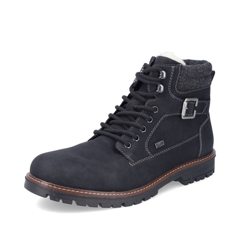 Rieker Artikelnummer F3642-00 Rieker Herren Schnürstiefel asphaltschwarz Zeitbegrenzte Promotion