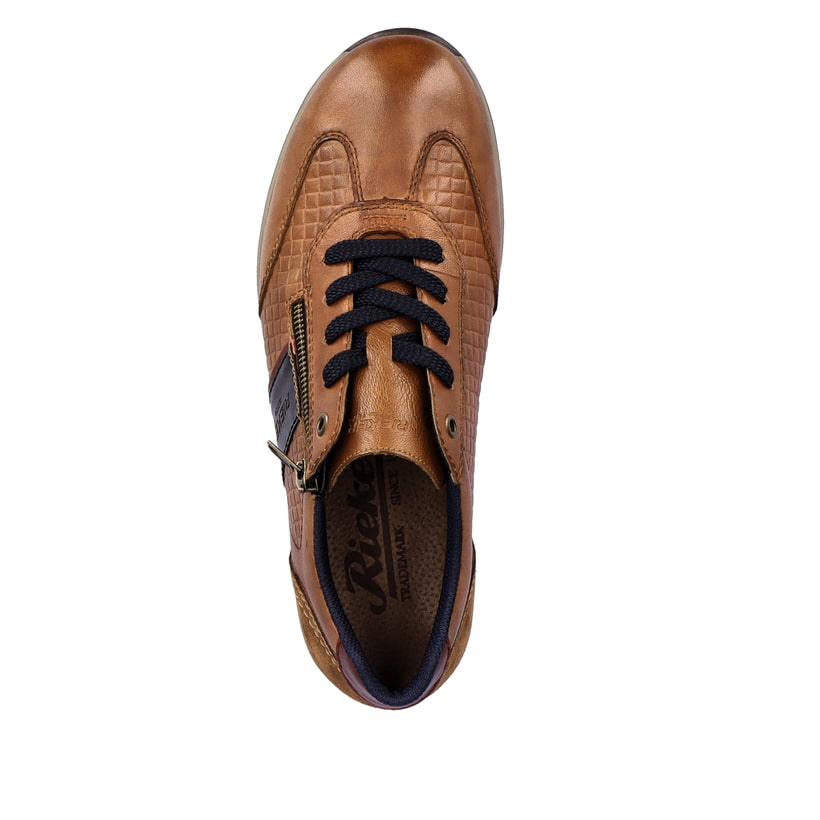 Rieker Artikelnummer 11901-24 Rieker Herren Schnürschuhe fuchsbraun-schwarz Bis zu 65% Rabatt