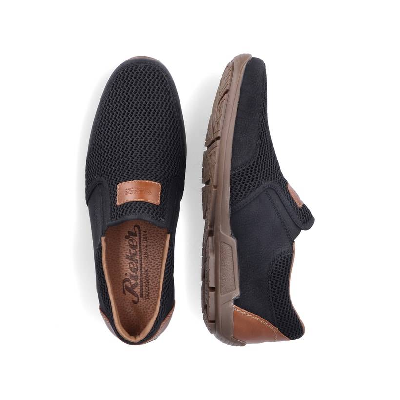 Rieker Artikelnummer 09069-00 Rieker Herren Slipper asphaltschwarz Nur noch ein Tag übrig