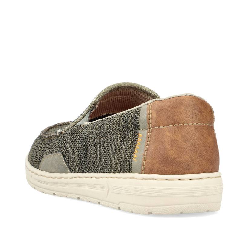 Rieker Artikelnummer 08651-54 Rieker Herren Slipper grüngrau Super Rabatt