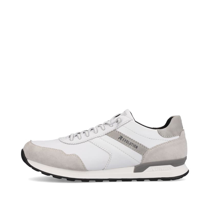 Rieker Artikelnummer U0303-80 Rieker Herren Sneaker Low brilliant-white graphite-grey 50% Rabatt für begrenzte Zeit