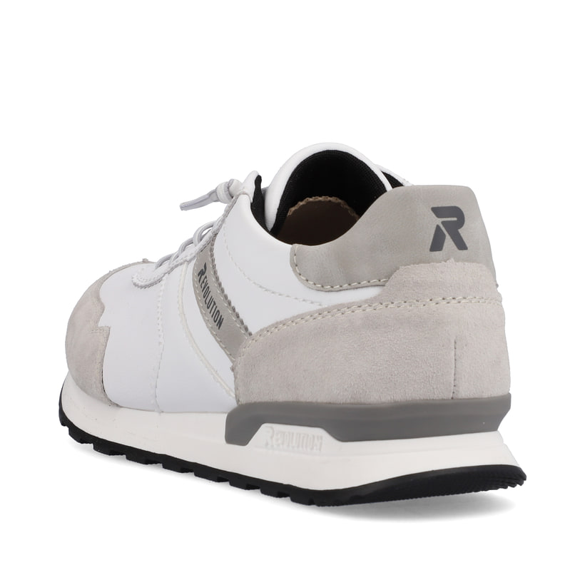 Rieker Artikelnummer U0303-80 Rieker Herren Sneaker Low brilliant-white graphite-grey 50% Rabatt für begrenzte Zeit