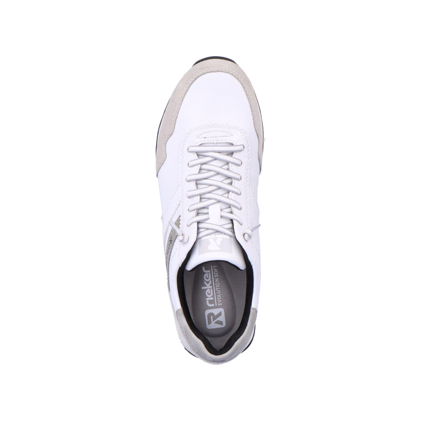 Rieker Artikelnummer U0303-80 Rieker Herren Sneaker Low brilliant-white graphite-grey 50% Rabatt für begrenzte Zeit