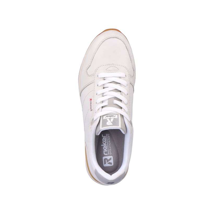 Rieker Artikelnummer 07605-80 Rieker Herren Sneaker Low crystal white Auslauf