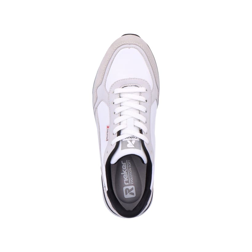 Rieker Artikelnummer 07606-40 Rieker Herren Sneaker Low pearl-white grey Schlussverkauf