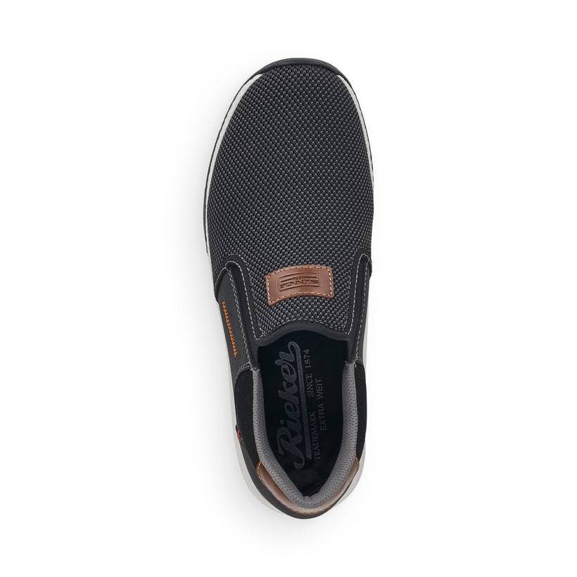 Rieker Artikelnummer B3450-00 Rieker Herren Slipper asphaltschwarz Günstiger Verkauf