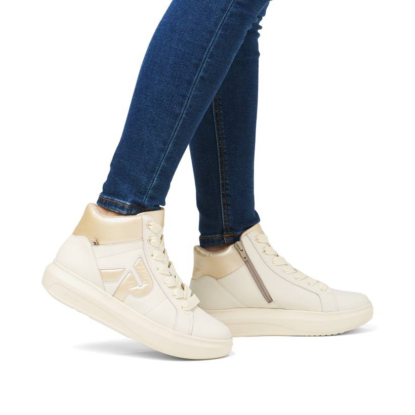 Rieker Artikelnummer W1270-60 Rieker Damen Sneaker High vanilleweiß Online Shopping