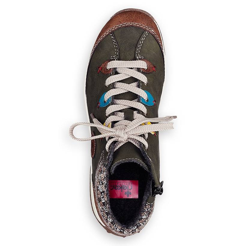 Rieker Artikelnummer L5222-24 Rieker Damen Schnürschuhe moosgrün Saisonschlussverkauf