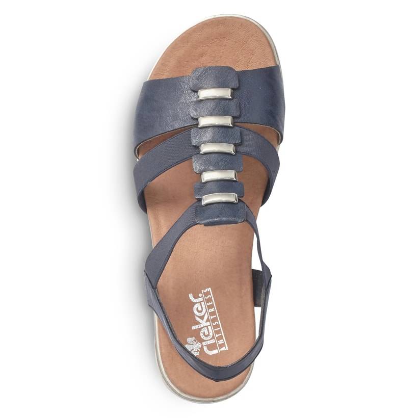 Rieker Artikelnummer V5051-14 Rieker Damen Riemchensandalen marineblau Vatertagsangebot