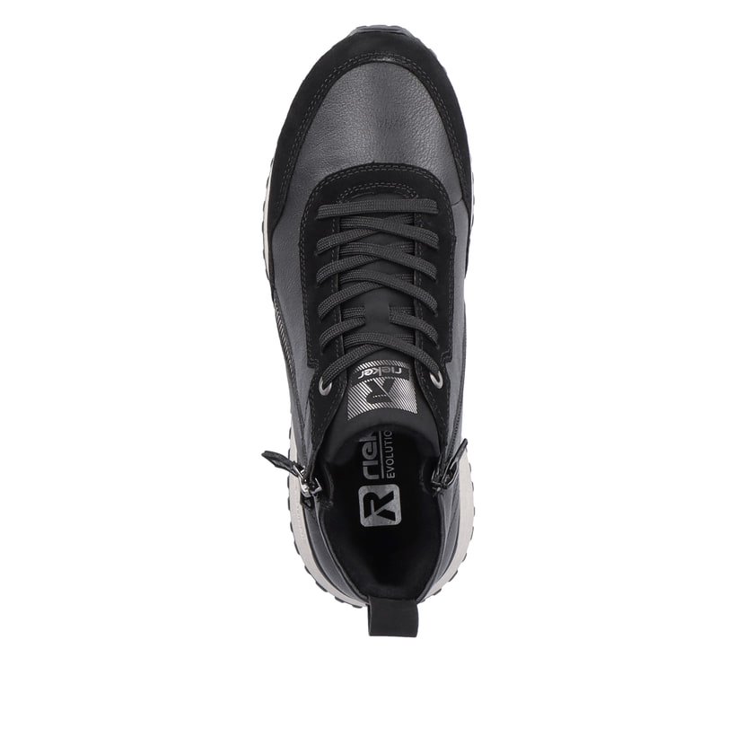 Rieker Artikelnummer W0661-00 Rieker Damen Sneaker High steel black Valentinstagsangebot