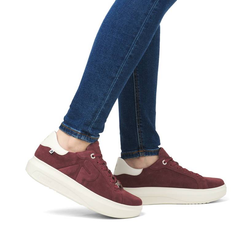 Rieker Artikelnummer W1204-35 Rieker Damen Sneaker Low kirschrot Neueste Mode