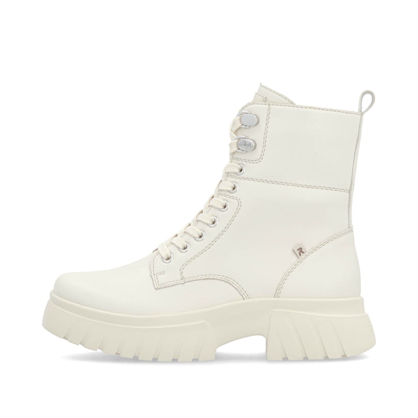 Rieker Artikelnummer W1870-60 Rieker Damen Schnürstiefel weißbeige