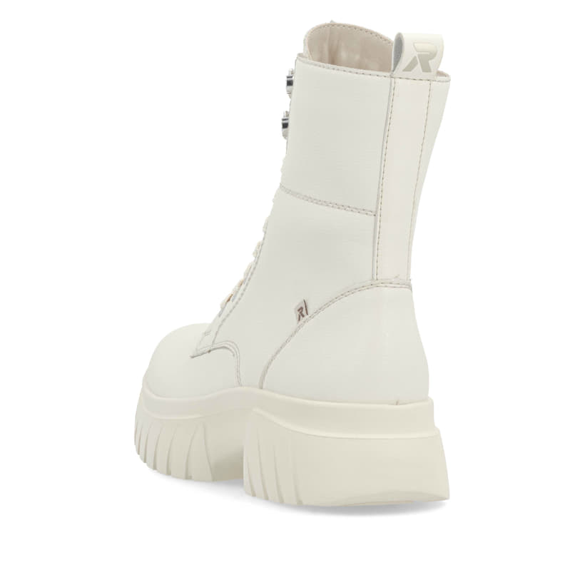 Rieker Artikelnummer W1870-60 Rieker Damen Schnürstiefel weißbeige Online Outlet