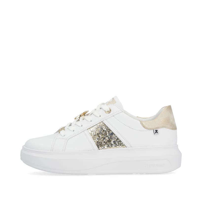 Rieker Artikelnummer W1202-82 Rieker Damen Sneaker Low swan-white gold Zeitlich begrenztes Angebot