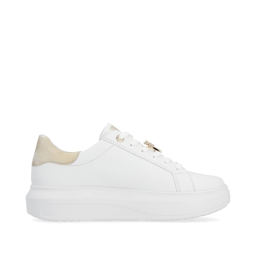 Rieker Artikelnummer W1202-82 Rieker Damen Sneaker Low swan-white gold Zeitlich begrenztes Angebot