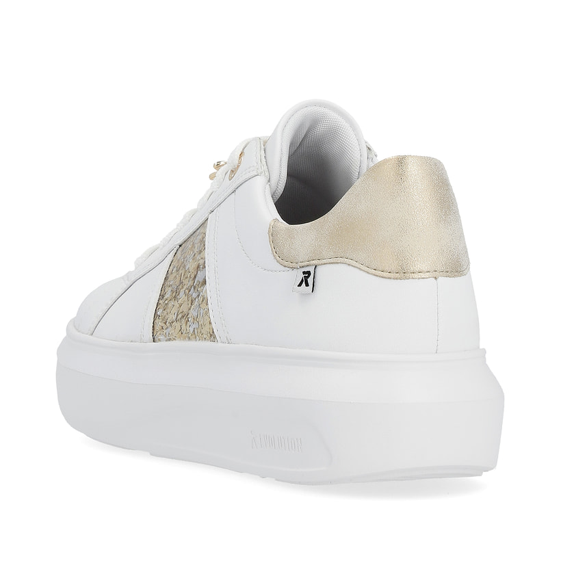 Rieker Artikelnummer W1202-82 Rieker Damen Sneaker Low swan-white gold Zeitlich begrenztes Angebot