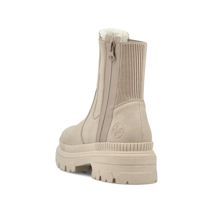 Rieker Artikelnummer Y9373-62 Rieker Damen Chelsea Boots cremebeige Blitzangebot